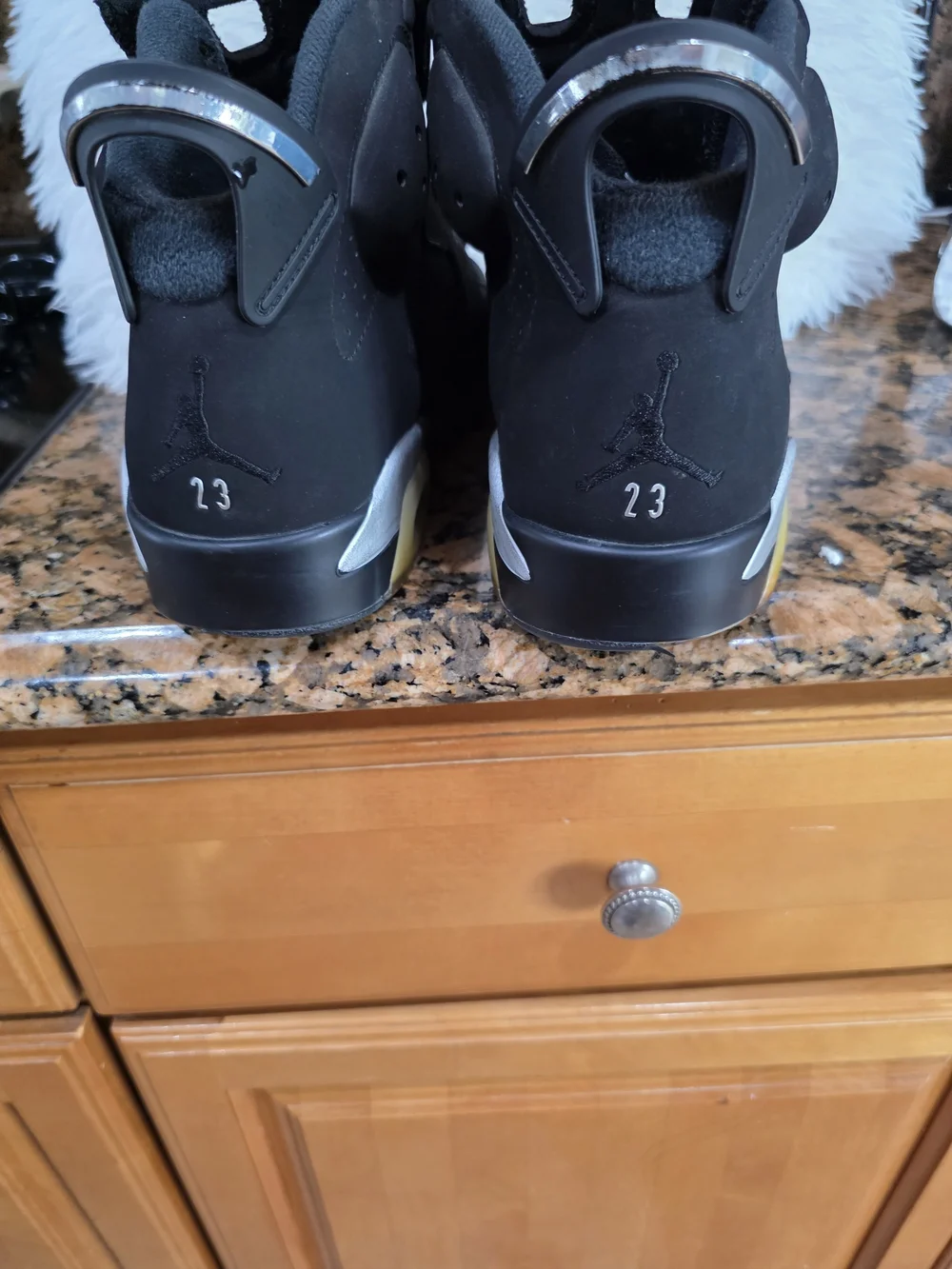 Jordan Men Black High-Top Sneakers with Yellow Accents